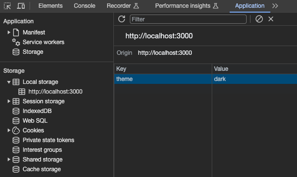 Browser local storage