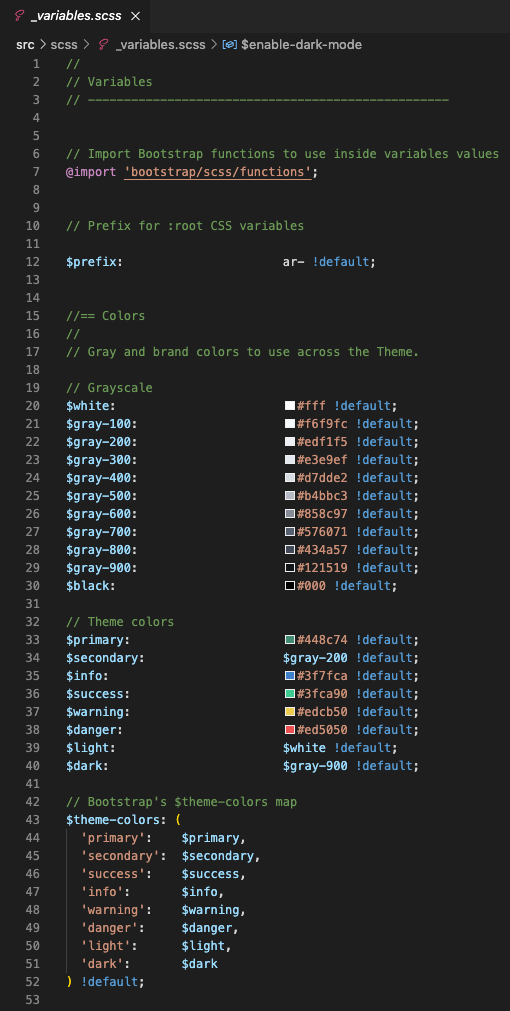 Sass variables